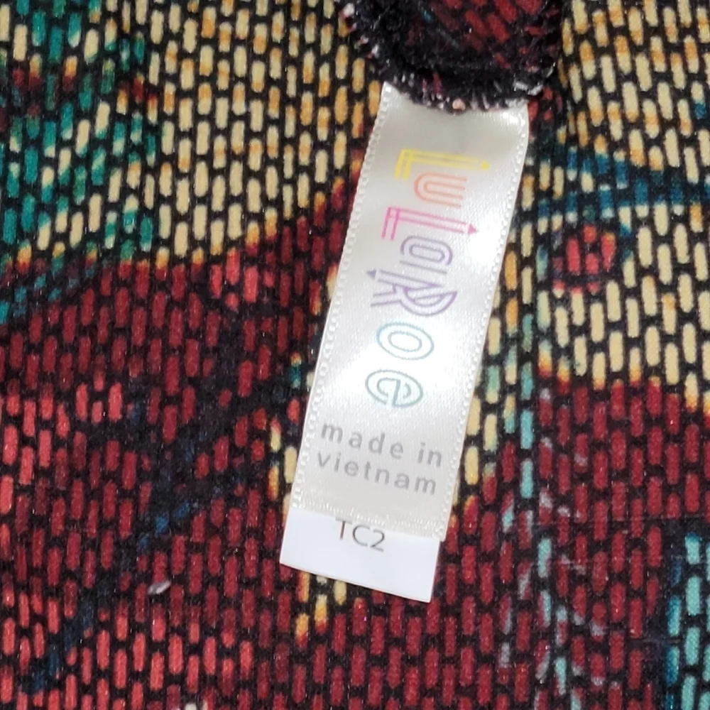 NWOT Vintage LuLaRoe Christmas Holiday Poinsettia Leggings size TC2 - Picture 3 of 6